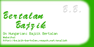 bertalan bajzik business card